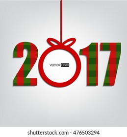 2017 Happy new year creative design for your greetings card, flyers, invitation, posters, brochure, banners, calendar