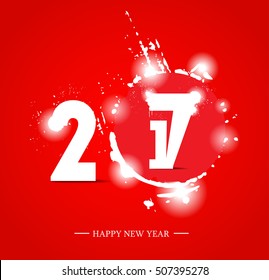 2017 happy new year creative design for your greetings card