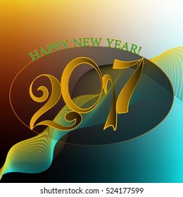 2017 Happy new year creative design
