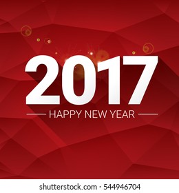 2017 Happy new year creative design background or greeting card