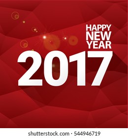 2017 Happy new year creative design background or greeting card