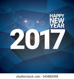 2017 Happy new year creative design background or greeting card