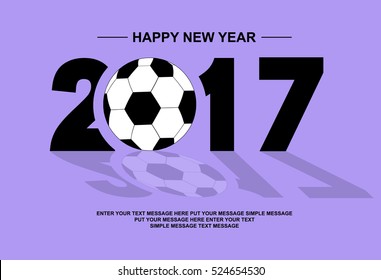 2017 HAPPY NEW YEAR FOOTBALL VIOLET