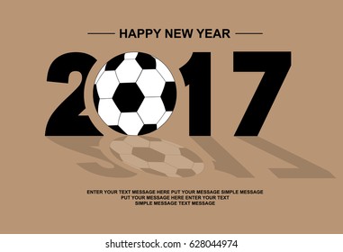 2017 HAPPY NEW YEAR FOOTBALL BROWN