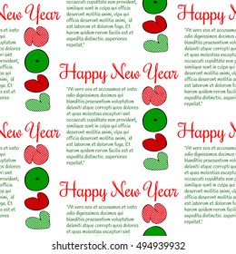 2017 "Happy New Year" seamless pattern in newspaper style