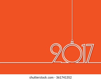 2017 Happy New Year text design for your greetings card, flyers, invitation, posters, brochure, banners, calendar