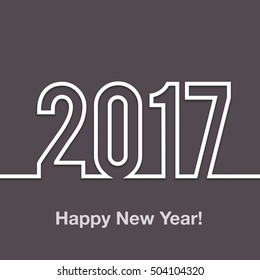2017 Happy new year vector background. Xmas holiday design. Flat paper greeting annual report. Bright decorations