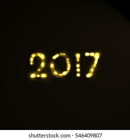 2017. Happy New Year vector illustration.