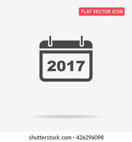 2017 icon. Vector concept illustration for design.