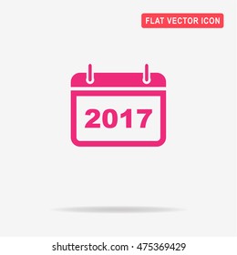 2017 icon. Vector concept illustration for design.