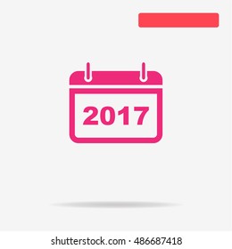 2017 icon. Vector concept illustration for design.