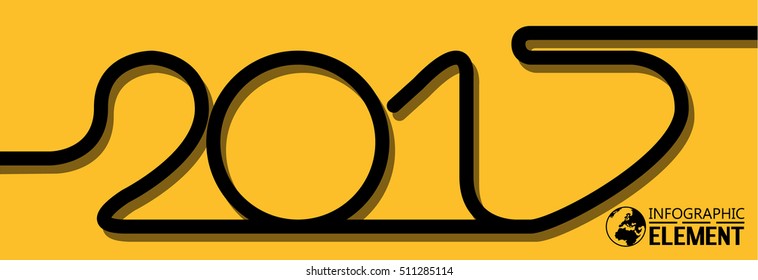 2017 INFOGRAPHIC SIMPLE TEMPLATE  HAPPY NEW YEAR