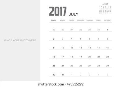2017 JULY Planner Design.