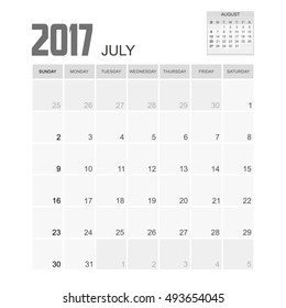 2017 JULY Planner Design.