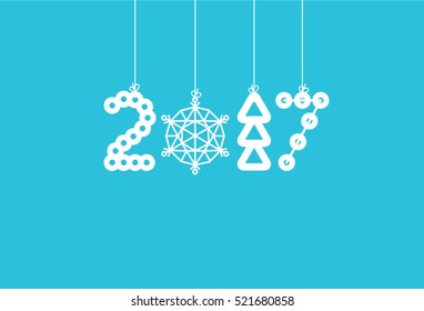 2017 logo design with the snowflake and christmas tree. 