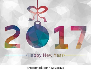 2017 low poly background new years