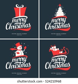 2017. Merry Christmas and Happy New Year. Modern hand drawn lettering phrase. Calligraphy brush and ink. Handwritten inscriptions and quotes for layout and template. Vector illustration of text