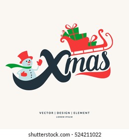 2017. Merry Christmas and Happy New Year. Modern hand drawn lettering phrase. Calligraphy brush and ink. Handwritten inscriptions and quotes for layout and template. Vector illustration of text