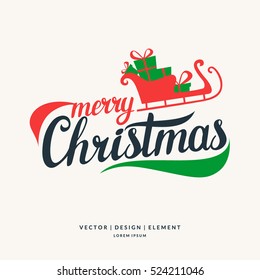 2017. Merry Christmas and Happy New Year. Modern hand drawn lettering phrase. Calligraphy brush and ink. Handwritten inscriptions and quotes for layout and template. Vector illustration of text