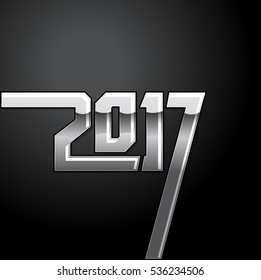 2017 new year calendar cover, typographic vector illustration