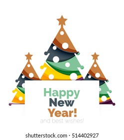 2017 New Year and Christmas holiday elements. Vector abstract geometric design with white space for text