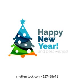 2017 New Year and Christmas holiday elements. Vector abstract geometric design with white space for text