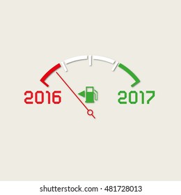 2017 New year comming light theme, abstract illustration. Editable vector