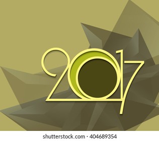 2017 new year creative design on abstract background for your greetings card, flyers, invitation, posters, brochure, banners, calendar
