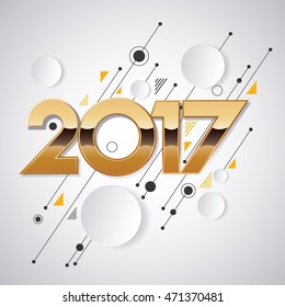 2017 new year creative design for your greetings card, flyers, invitation, posters, brochure, banners, calendar