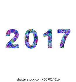 2017 new year creative design for your greetings card, flyers, invitation, posters, brochure, banners, calendar