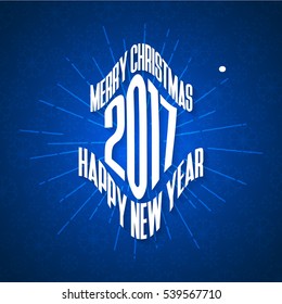 2017 new year creative design for your greetings card, flyers, invitation, posters, brochure, banners, calendar