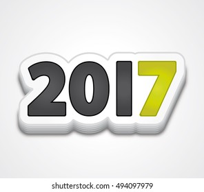2017 New Year Green Vector