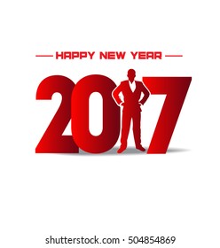 2017 new year happy creative design for your greetings banners, cards,background, flyers, invitation, posters, brochure, banners.
New year poster 2017 for decorations. Vector Illustration  background