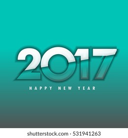 2017 new year lettering on blue background