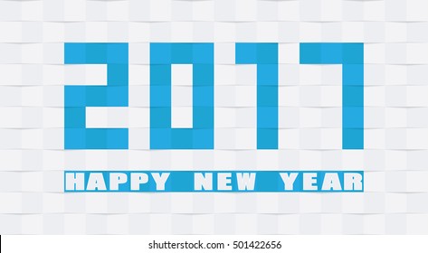 2017 New Year numbers geometric background