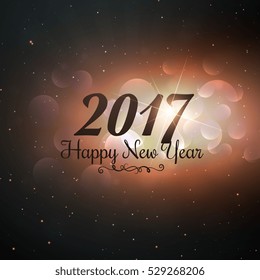 2017 new year text written in universe style background