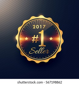 2017 no. 1 seller golden premium badge label design