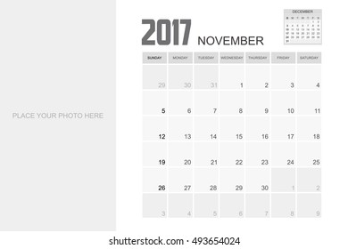 2017 NOVEMBER Planner Design.