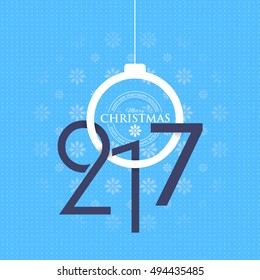 2017 Numbers Design, Hanging Christmas Ball Illustration