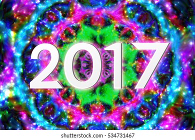 2017 numbers design. Vector background.