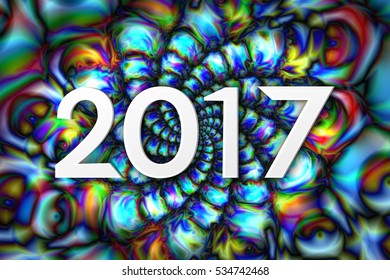 2017 numbers design. Vector background.