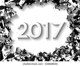 2017 numbers design. Vector background.