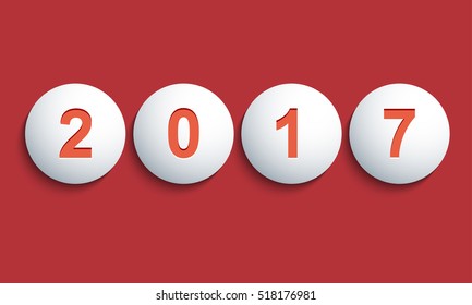 2017 Numbers. Vector Illustration