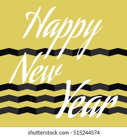 2017 postcard design. Happy New Year 2017 vintage template design
