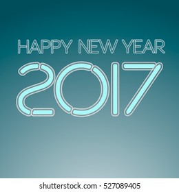 2017. Poster for new year. New Year. Text 2017. Background New Year. Typographic vector illustration.