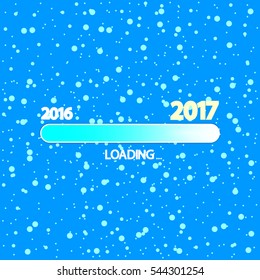 2017, progress loading bar, banner design template, vector illustration 