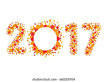 2017 summer holiday, vector illustration on white background