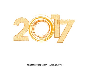 2017 summer holiday, vector illustration on white background
