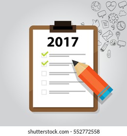 2017 Target Goals Task List Check New Year Resolution Business Personal