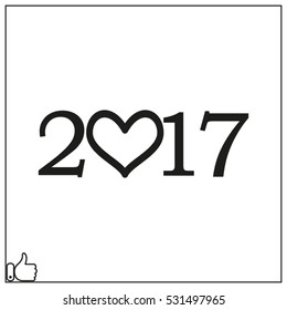 2017, wallpaper, background, vector illustration EPS 10